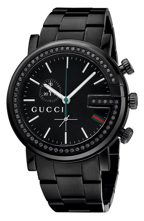 gucci g chrono watch black replacement bracelet|Gucci chrono for sale.